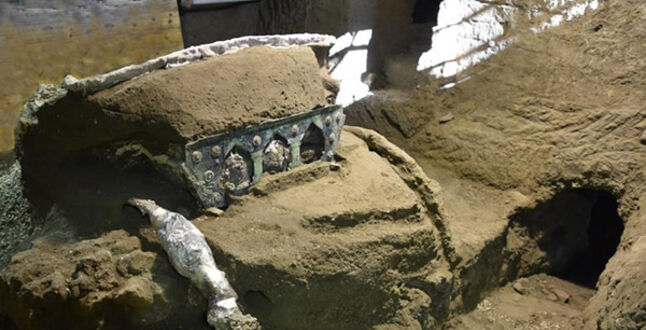На раскопках в Помпеях нашли свадебную колесницу