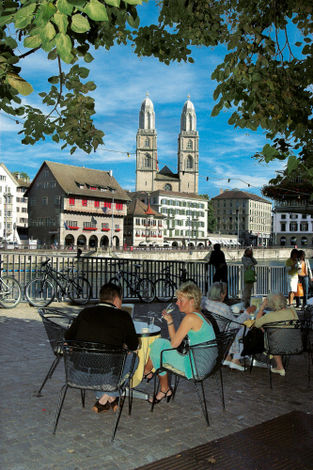 Кафе на левом берегу реки Лиммат, Цюрих