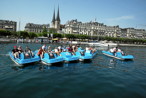 Катание на катамаранах, Фирвальдштетское озеро,  Люцерн