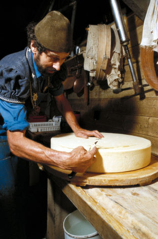 Процесс приготовления сыра на альпийской ферме