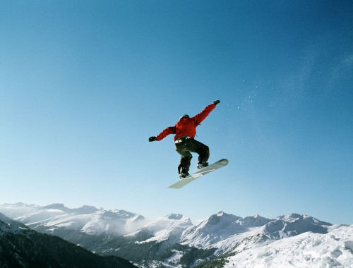 Катание на сноуборде, горнолыжный курорт Давос Клостер (Davos/Klosters)