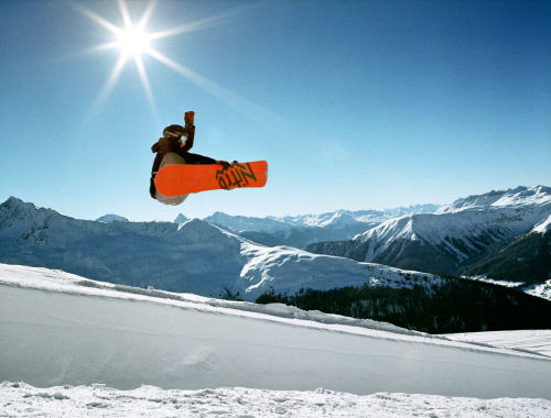 Катание на сноуборде, горнолыжный курорт Давос Клостер (Davos/Klosters)