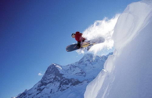 Сноубординг, Лаакс (Laax), кантон Граубюнден (Graubuenden) 