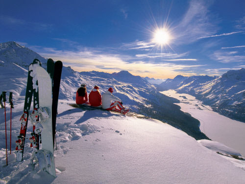 Катание на сноуборде, Корвач (Corvatsch), Верхний Энгандин (Upper Engadine) 