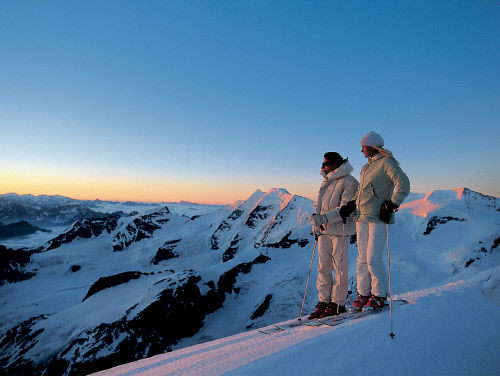 Катание на лыжах в районе перевала Бернина (Bernina), Верхний Энгадин (Upper Engadine)