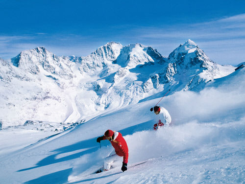 Катание на лыжах, Корвач (Corvatsch), Санкт-Мориц (St. Moritz)