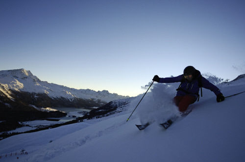 Вечернее катание, Корвилья (Corviglia), Санкт-Мориц (St. Moritz)