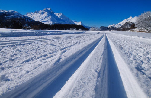 Катание на лыжах, деревня Силс Мария (Sils Maria)