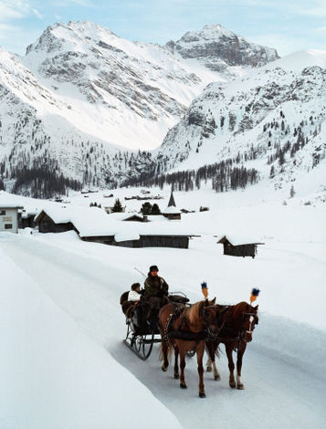 Катание на санях, долина Сертиг (Sertig Valley)