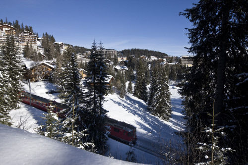 Железная дорога на горнолыжном курорте Ароса