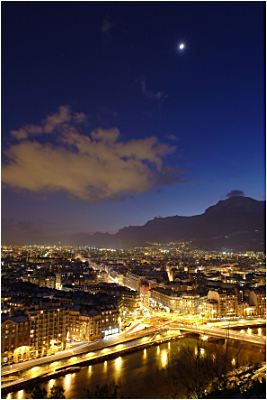 Панорама Гренобля с Бастилии 