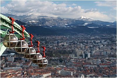 Гренобль, канатная дорога в Бастилии