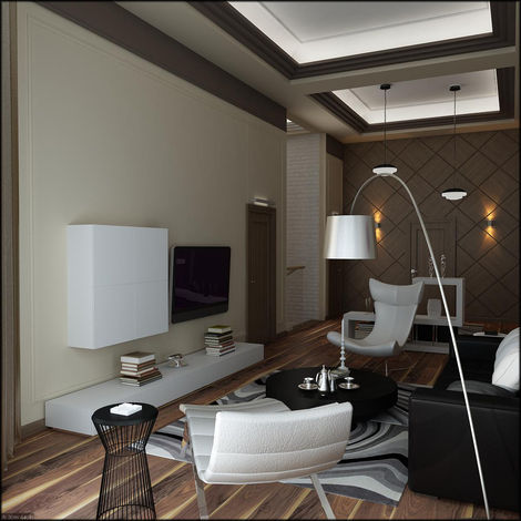 Интерьеры частного дома в Сколково, Московская область. На фото: стенка Volani, напольная лампа Kuta, кресло Imola, кушетка Pavia, кофейный стол Осса, люстра Rossette