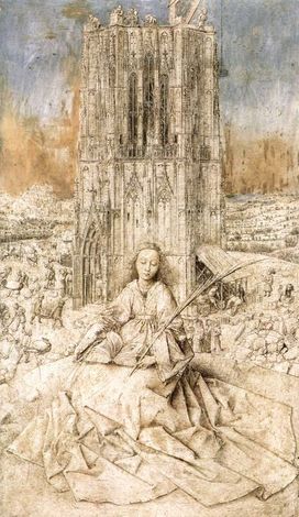 Ян ван Эйк «Св. Варвара»,  Антверпен, Королевский музей изящных искусств