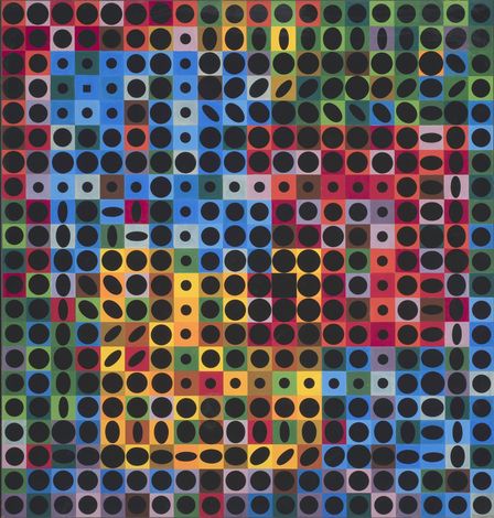 Галерея Harold TKint de Roodenbeke «Орион», 1962 г Виктор Вазарели (Печ 1908-1997 Париж) Темпера, доска 63 x 60 см Подписано и датировано