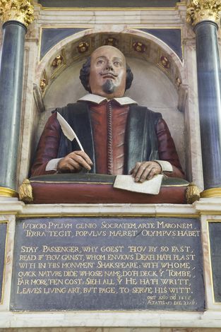 Мемориал в Церкви Святой Троицы, Стратфорд-на-Эйвоне