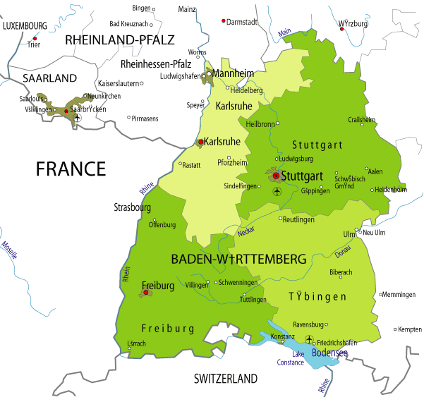 Баден-Вюртембург граничит с Францией и Швейцарией, и это сильно повлияло на кухню региона. 