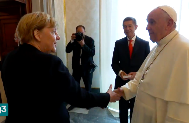 Ангела Меркель посетила римского папу