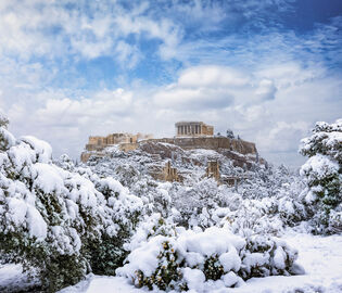 Снегопад в Турции и Греции