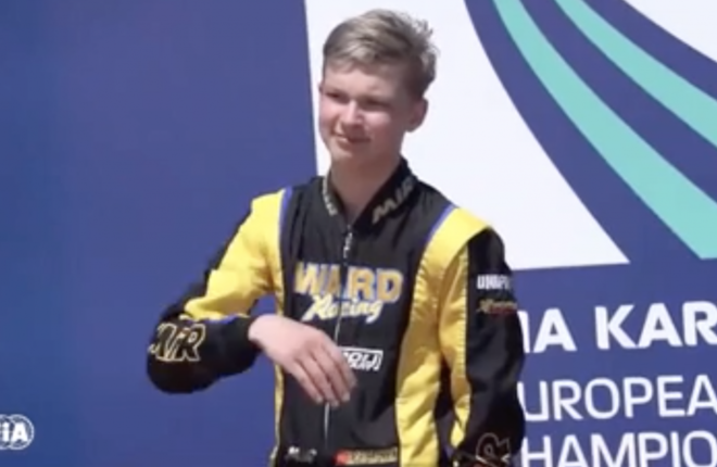15-летний российский гонщик показал нацистское приветствие на награждении ЧЕ