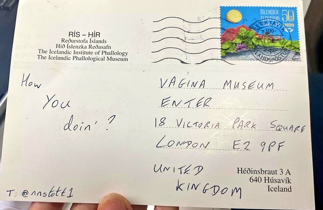 Музей фаллосов в Рейкьявике и музей вагин в Лондоне обменялись открытками