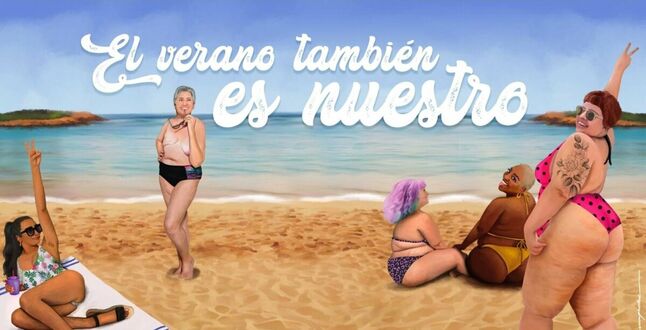 В Испании призвали женщин не стесняться ходить на пляж