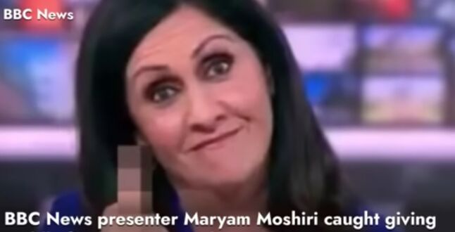 Ведущая BBC News показала средний палец в прямом эфире