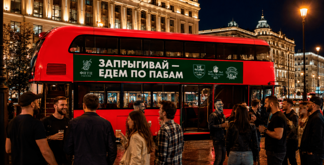 В Москве запустили бесплатный автобусный тур по ирландским пабам